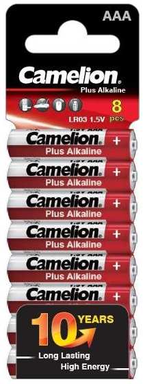 Батарейки Camelion Plus Alkaline LR03 (AAA), 1,5В, 8 шт (LR03-SP8) 90154850406