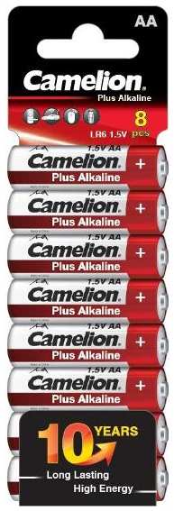 Батарейки Camelion Plus Alkaline LR6 (АА), 1,5В, 8 шт (LR6-SP8) 90154850410