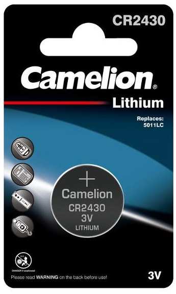 Батарейка Camelion CR2430, 3B (CR2430-BP1) 90154850428