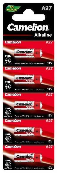 Батарейки Camelion Mercury Free LR27A, 12В, 5 шт (A27-BP5) 90154850471