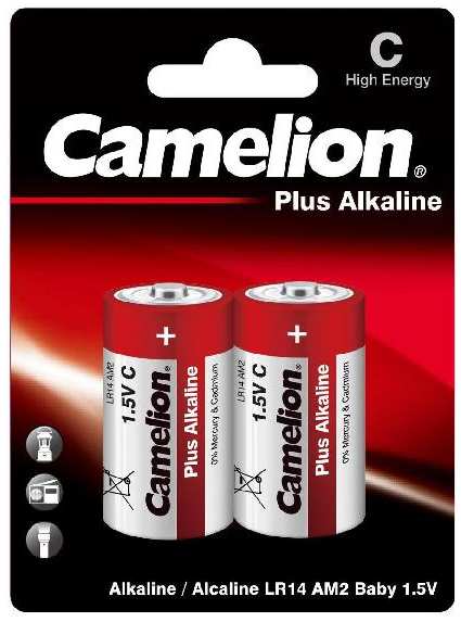 Батарейки Camelion Plus Alkaline LR14 (С), 1,5В, 2 шт (LR14-BP2)