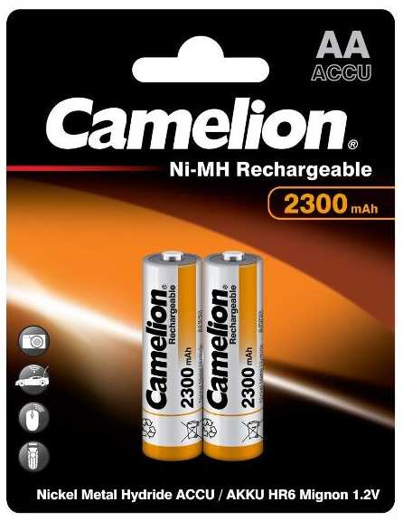 Аккумуляторы Camelion AA, 2300mAh Ni-Mh, 2 шт (NH-AA2300BP2) 90154857396