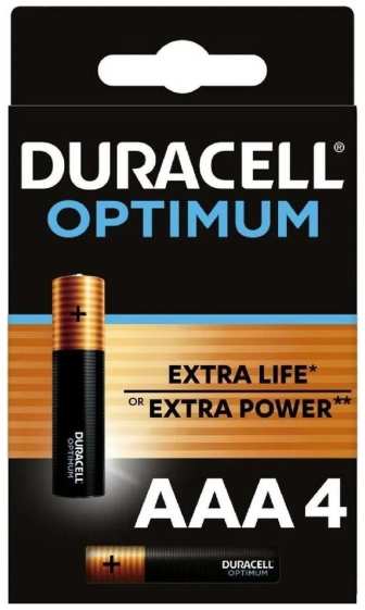Батарейки Duracell Optimum, LR03 (ААА), 4 шт (00000414160) 90154864091