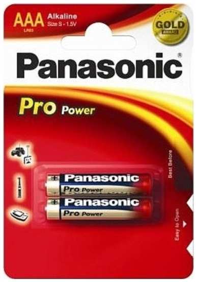 Батарейки Panasonic LR03 (AAA), 1,5 В, 2 шт (LR03XEG/2BP) 90154864993
