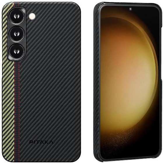 Чехол PITAKA MagEZ 3 Case для Samsung Galaxy S23, кевлар черный/зеленый (FO2301) 90154867981