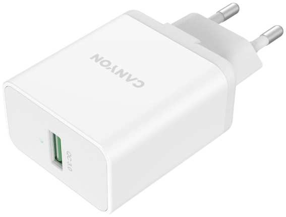 Сетевое зарядное устройство Canyon USB-A, QC 3.0, 36 Вт (CNE-CHA36W01) 90154889206