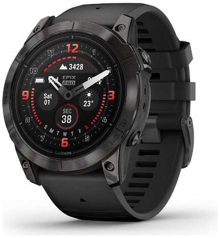 Смарт-часы Garmin epix Pro Gen 2 Sapphire Edition 51mm Carbon Gray DLC Titanium with Black Band (010-02804-00) 90154890505