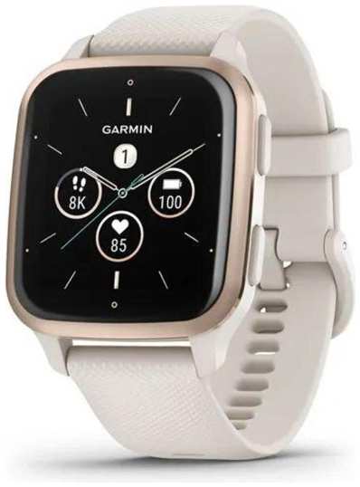Смарт-часы Garmin Venu Sq 2 Music Edition Peach Gold Aluminum Bezel with Ivory Case and Silicone Band (010-02700-01) 90154890593