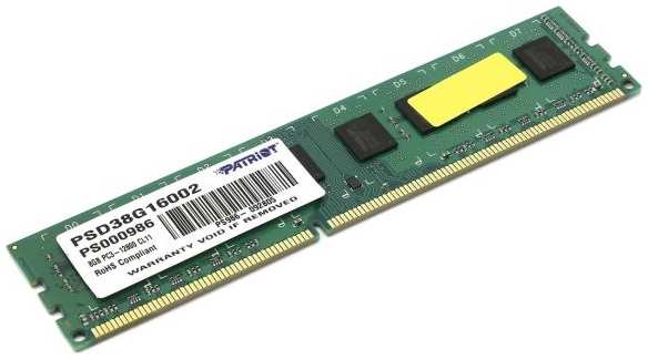 Оперативная память Patriot Signature 8GB DDR3 1600Mhz (PSD38G16002) 9092044304