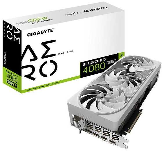 Видеокарта GIGABYTE Nvidia GeForce RTX 4080 Super Aero OC 16GB (GV-N408SAERO)