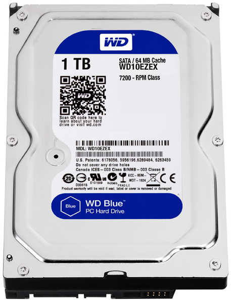 Жесткий диск WD 1TB Blue (WD10EZEX) 9092074589