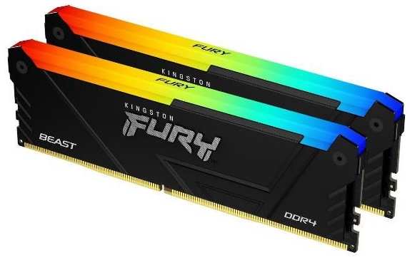 Оперативная память Kingston Fury Beast RGB DIMM DDR4 3600MHz 32GB (KF436C18BB2AK2/32) 9092083015