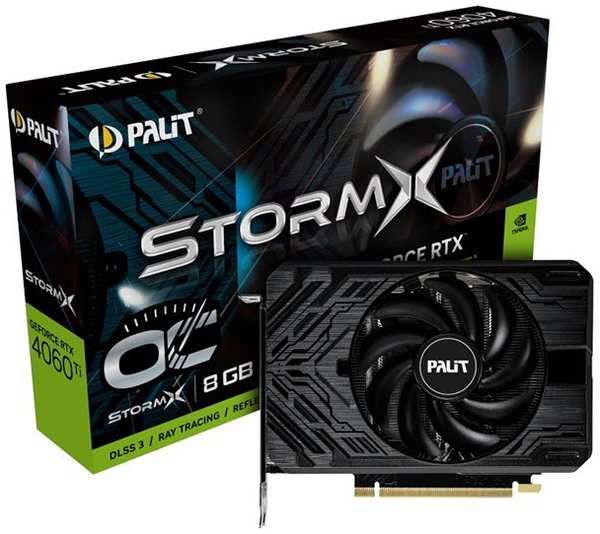 Видеокарта PALIT GeForce RTX 4060 TI StormX OC 8192Mb (NE6406TS19P1-1060F)