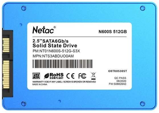 SSD накопитель Netac N600S 512GB (NT01N600S-512G-S3X)