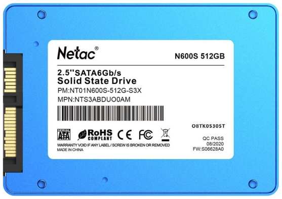 SSD накопитель NETAC N600S 512GB (NT01N600S-512G-S3X) 9092156715
