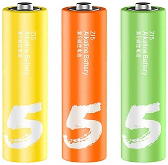 Батарейки ZMI Rainbow Z15/LR6 (АА), Z17/LR03 (AAA), 12 шт (337562) 9092174069