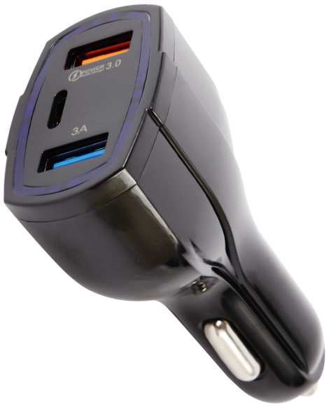 Автомобильное зарядное устройство -LINE 2xUSB/USB Type-C C21 25W QC (УТ000029868)