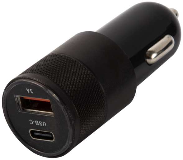 Автомобильное зарядное устройство RED-LINE USB/USB Type-C C20 18W Black (УТ000029869) 9092209805