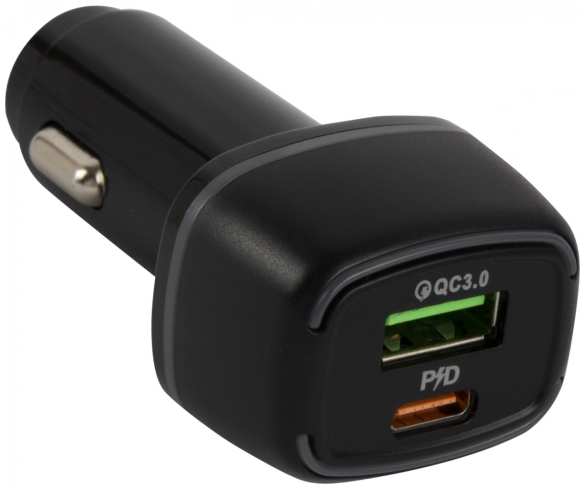 Автомобильное зарядное устройство RED-LINE Tech USB QС3.018W + USB Type-C PD18W PDA-2 36W Black (УТ000027494) 9092209807
