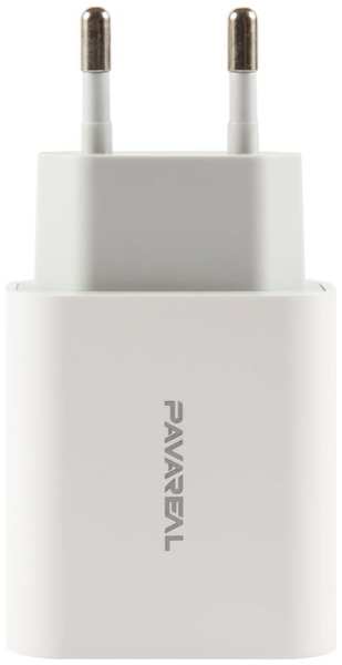 Сетевое зарядное устройство PAVAREAL PA-WC16, USB 2,4А + Type-C PD 20W White (УТ000027362) 9092213123