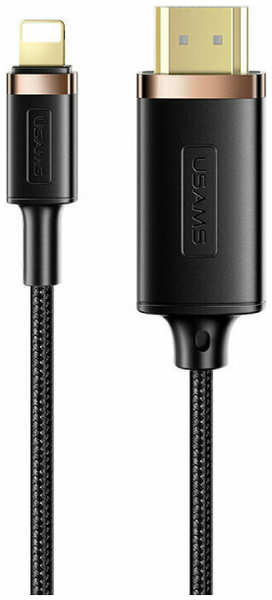 Кабель Usams US-SJ509 U70, HDMI-Lightning, 2m Black (SJ509HD01) 9092213174