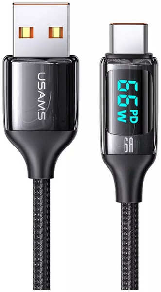 Кабель Usams US-SJ544 U78, USB-Type-C, 1,2m Black (SJ544USB01) 9092213188