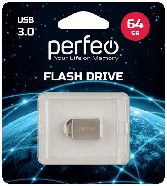 USB-флешка PERFEO M11 Metal Series 64GB (PF-M11MS064)