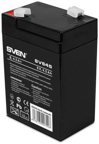 Аккумуляторная батарея для ИБП SVEN SV645, 6V, 4,5Ah, F1 (SV-0222064) 9092293339