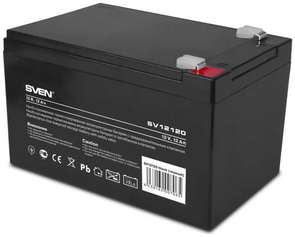 Аккумуляторная батарея для ИБП SVEN SV12120, 12V, 12Ah, F2 (SV-0222012)