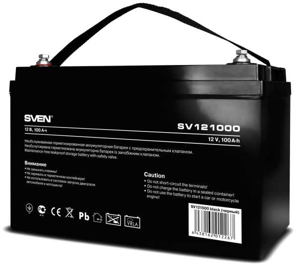 Аккумуляторная батарея для ИБП SVEN SV121000, 12V, 100Ah, B5 (SV-012267)