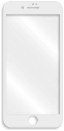 Защитное стекло с рамкой LUXCASE для iPhone 7/8 Plus 5,5″, белая рамка (77937)