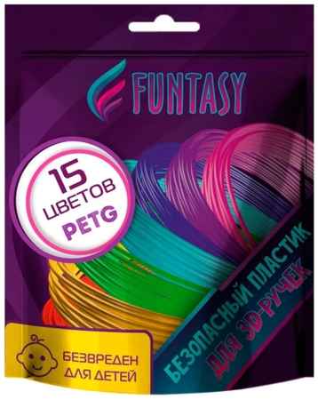 Пластик для 3D ручки FUNTASY PETG 15 цветов х 5 м (PETG-SET-15-5-1)