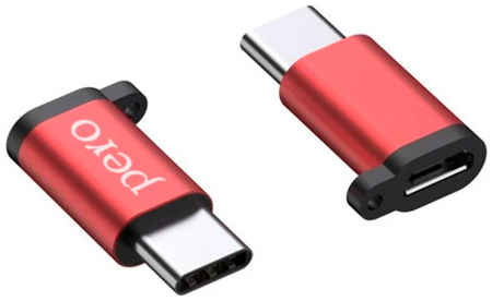 Адаптер PERO AD01 USB Type-C/microUSB, красный (PRAD01TMRD) 9092729991