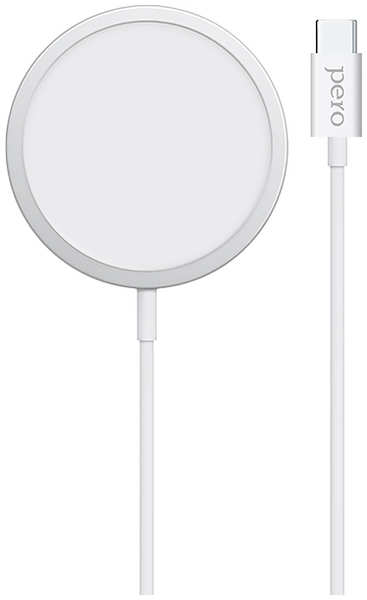 Беспроводное зарядное устройство PERO для Apple iPhone 12/13 (ТС07WH)