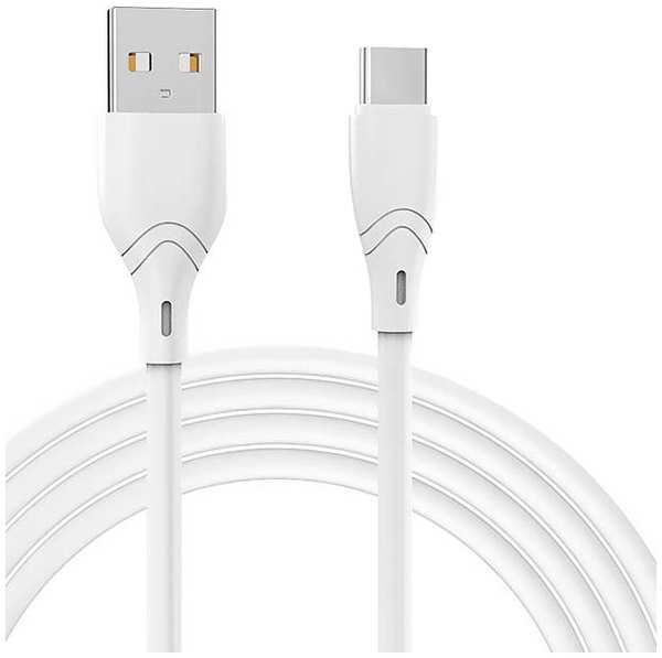 Кабель Carmega USB Type-C PVC 1m White (CAR-C-AC-PVC-1M-WH)