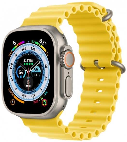 Смарт-часы Apple Watch Ultra 49mm Titanium Case with Ocean Band, размер M (MNH93)