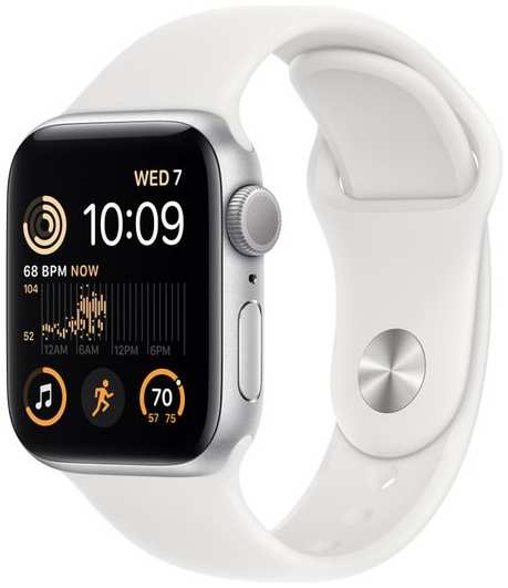 Смарт-часы Apple Watch SE 2022 40mm Silver Aluminum Case with Sport Band, размер M/L (MNTC3)