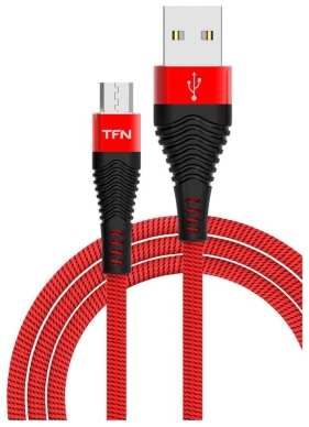 Кабель TFN Forza, microUSB, 1m Red/Black (TFN-CFZMICUSB1MRD) 9098010254