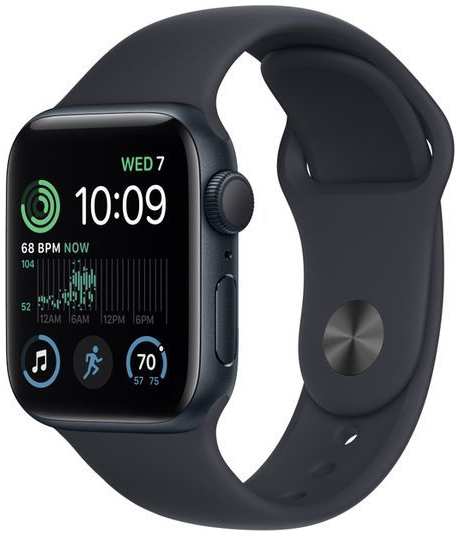 Восстановленные смарт-часы Apple Watch SE 2022 40mm Midnight Aluminum Case with Midnight Sport Band, размер S/M (MNT73), отличный 9098030618