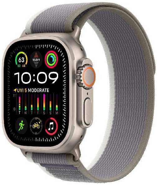 Смарт-часы Apple Watch Ultra 2 49mm Titanium Case with Green/Grey Trail Loop, размер M/L 9098034101