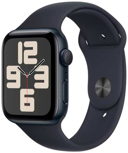 Смарт-часы Apple Watch SE 2023 44mm Midnight Aluminum Case with Midnight Sport Band, размер M/L (MRE93) 9098034104