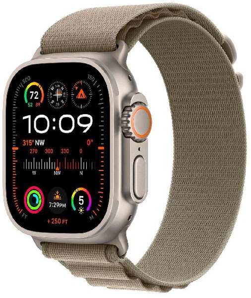 Смарт-часы Apple Watch Ultra 2 49mm Titanium Case with Alpine Loop Olive, размер Medium (MREY3) 9098034106