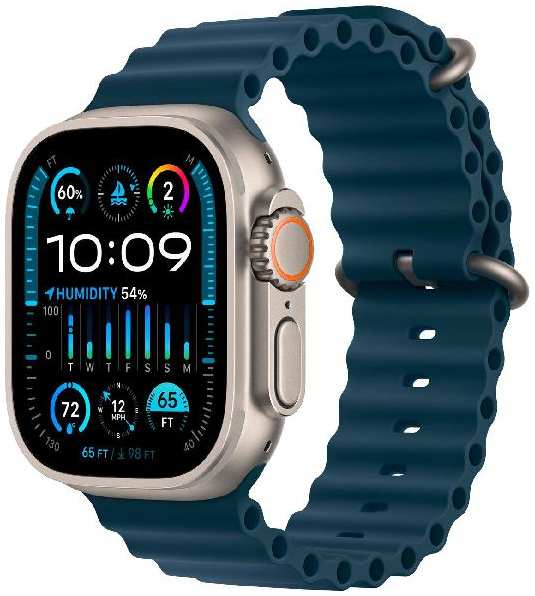 Смарт-часы Apple Watch Ultra 2 49mm Titanium Case with Ocean Band, размер M (MRF73)