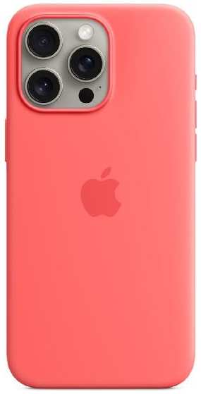 Чехол Apple Silicone Case with MagSafe для iPhone 15 Pro Max Guava (MT1V3)