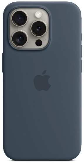 Чехол Apple Silicone Case with MagSafe для iPhone 15 Pro Storm Blue (MT1D3) 9098034512