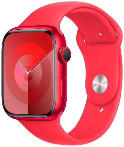 Смарт-часы Apple Watch Series 9 41mm (PRODUCT)RED Aluminum Case with Red Sport Band, размер S/M (MRXG3) 9098034571