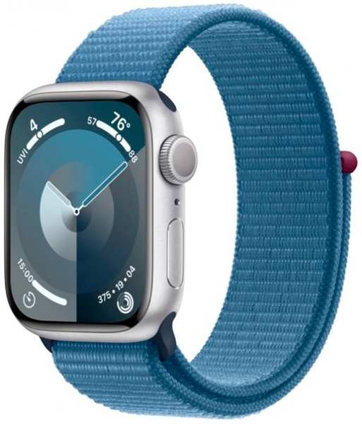 Смарт-часы Apple Watch Series 9 45mm Silver Aluminum Case with Sport Loop (MR9F3)