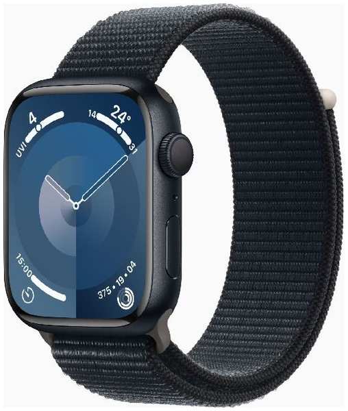 Смарт-часы Apple Watch Series 9 45mm Midnight Aluminum Case with Midnight Sport Loop (MR9C3) 9098038381