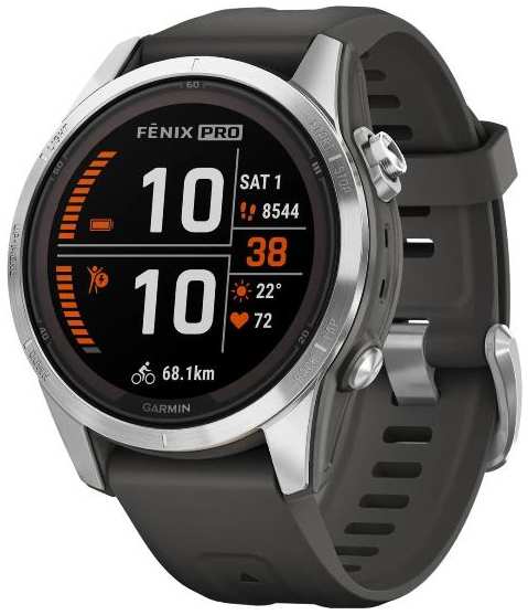 Смарт-часы Garmin Fenix 7s Pro Solar, 42 мм, серебристые (010-02776-01) 9098051070