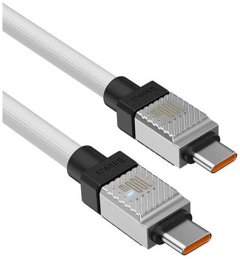 Кабель Baseus CoolPlay Series Fast Charging Cable USB-C/USB-C 100W 2m White (CAKW000302)